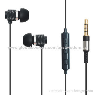 Metal stereo in-ear earphone, wholesale, cheapest ear bud